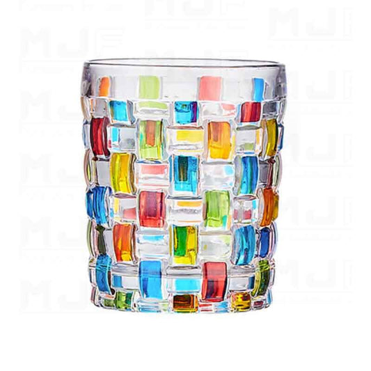 multicolor cocktail glassware