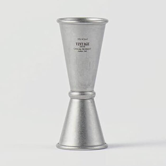 MJFLAIR Japan AOYOSHI 30/45ml cocktail Jigger-Vintage Silver