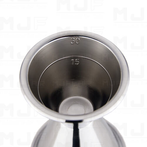 MJFLAIR Japan Wadasuke 30/60ml scaled cocktail bar jigger- Mirror Silver