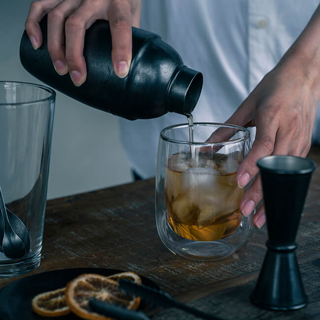 MJFLAIR Japan AOYOSHI 350ml cocktail shaker-Vintage Black