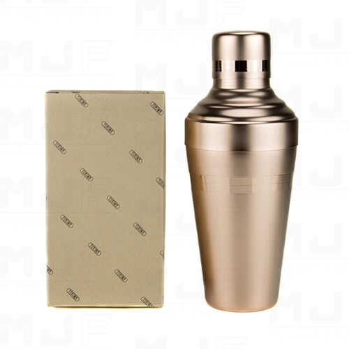MJFLAIR Japan YUKIWA Baron A size 510ml cocktail bar shaker-Matte rose gold/ Gold rim
