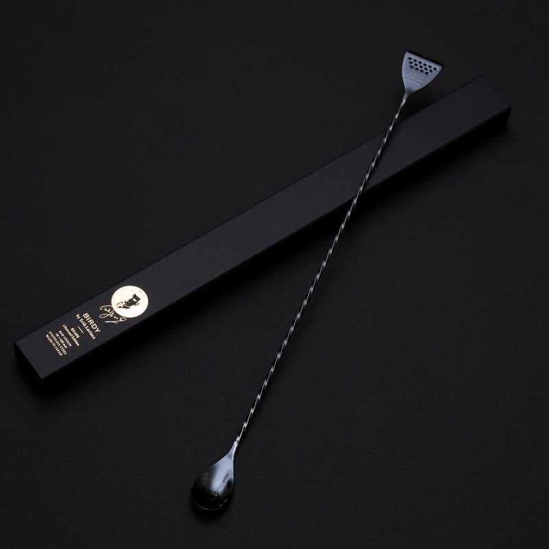 MJFLAIR JAPAN BIRDY 40cm cocktail bar spoon- charcoal black