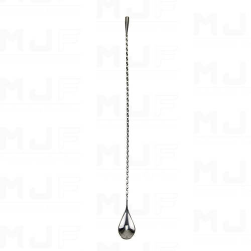 MJFLAIR 304 stainless steel 40cm cocktail bar spoon with drop-Mirror Silver