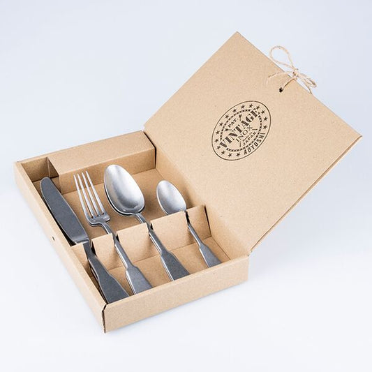 AOYOSHI JAPAN Tableware  Lutece Classic spoon 8 pc set-vintage silver