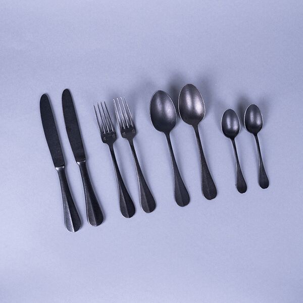 AOYOSHI JAPAN Tableware Baquette Classic spoon 8 pc set-vintage black