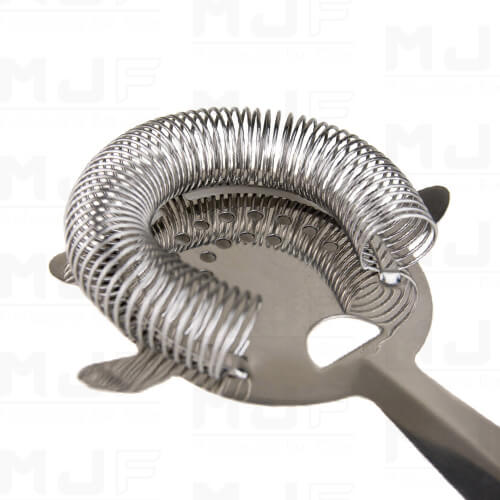 MJFLAIR 304 stainless steel 4 prongs bar cocktail strainer- Mirror Silver
