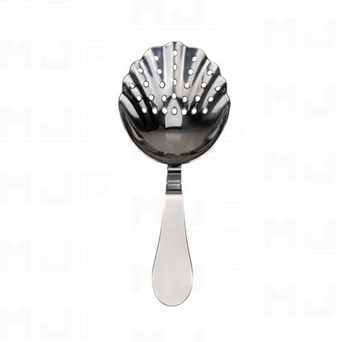 MJFLAIR 304 stainless steel shell cocktail bar julep strainer- Mirror Silver