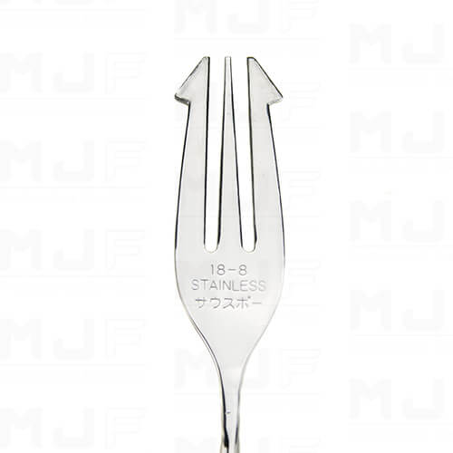MJFLAIR JAPAN Mr.slim 37cm cocktail bar spoon with Fork-Mirror Silver-LEFT HAND