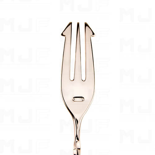 MJFLAIR Japan YUKIWA 304 cocktail 35cm bar spoon with fork- Mirror Rose Gold