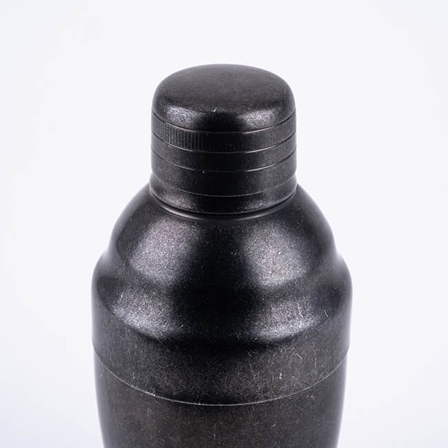 Vintage Mirro Aluminum Black Top Cocktail Shaker
