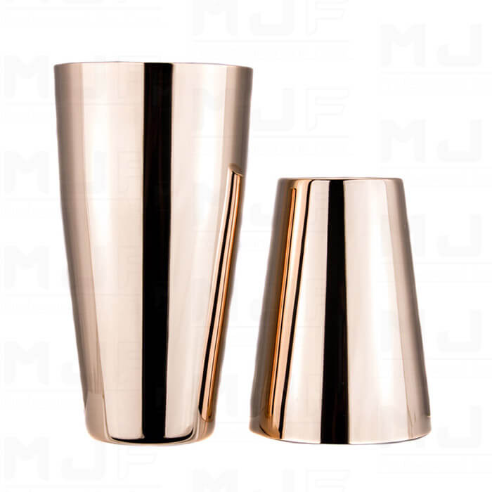 MJFLAIR YUKIWA US Bar non-weighted Cocktail Boston Tin shaker set-Mirror Rose Gold