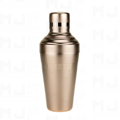 MJFLAIR Nhật Bản YUKIWA Baron B size 410ml cocktail bar shaker-Vàng hồng mờ/ Viền vàng